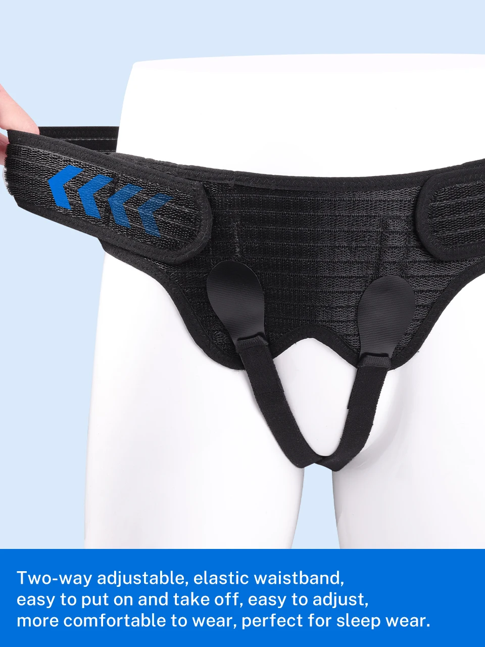 Hernia Belt Bilateral Double Inguinal Adjustable Men Women Hernia Support Truss with 2 Removable Compression Pads