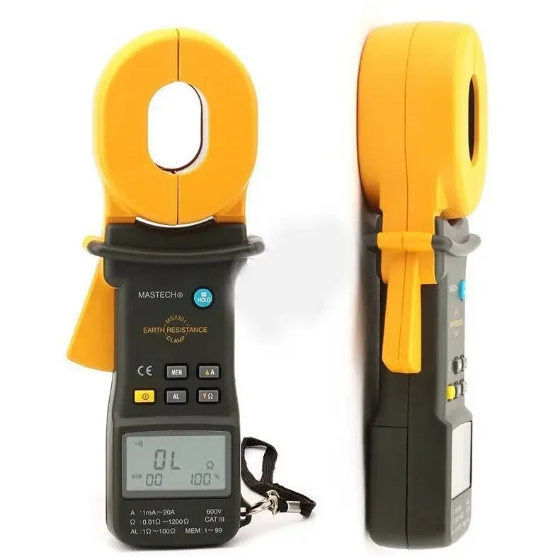 MASTECH MS2301/MS2302 MS2306 MS2308 Protable 0.01Ohm High Accuracy Digital Advanced Earth Ground Resistance Clamp Meter Tester