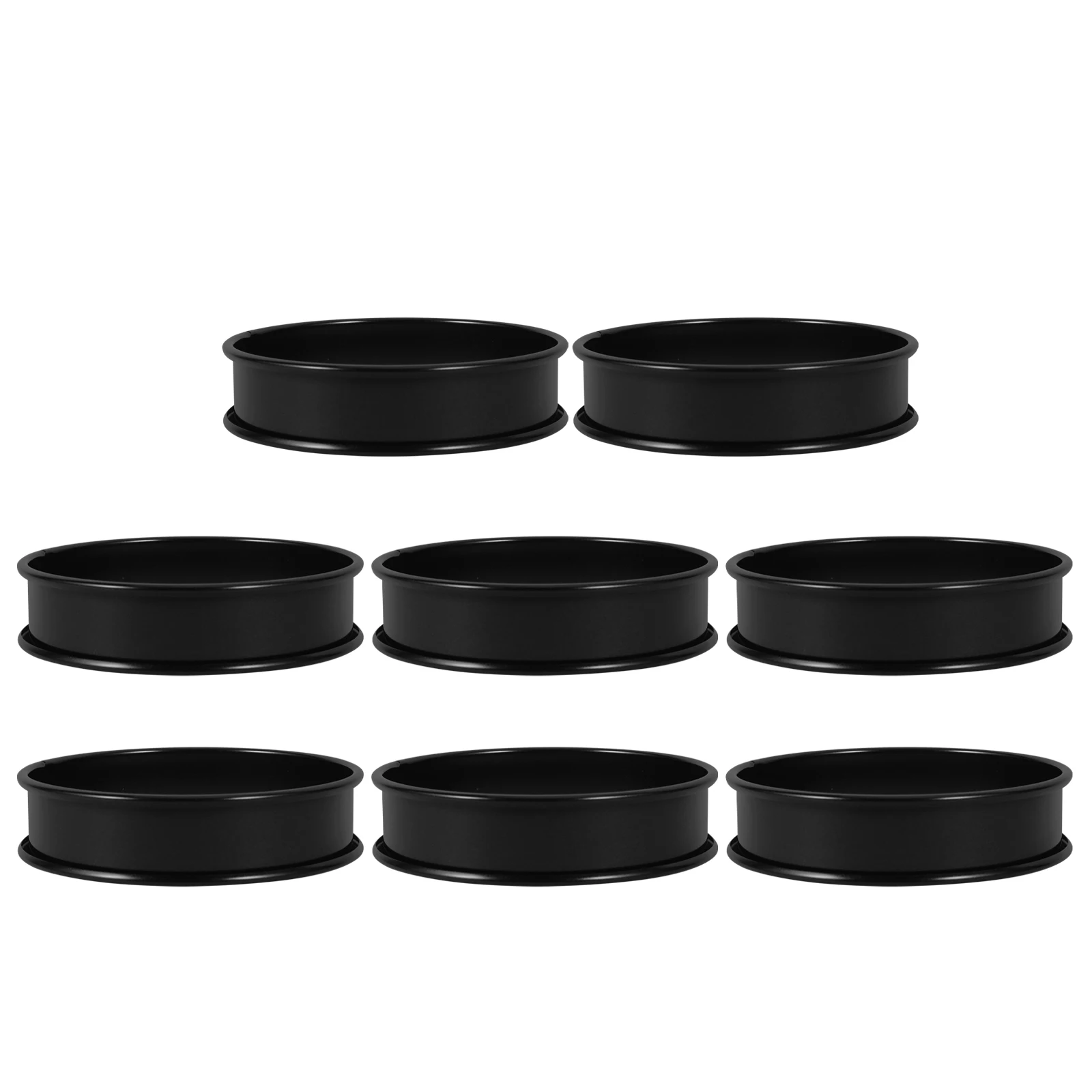 

8Pcs Stainless Steel Cake Mousse Rings Round Multi-Function Baking Mold Non-Stick Reusable Cake Ring Baking Tool for Kitchen