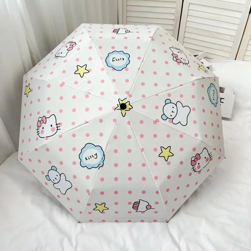 

Sanrio Hellokitty зонтик мультфильм аниме Kawaii всепогодный зонт для детей и девочек складной зонт для взрослых на открытом воздухе зонтик