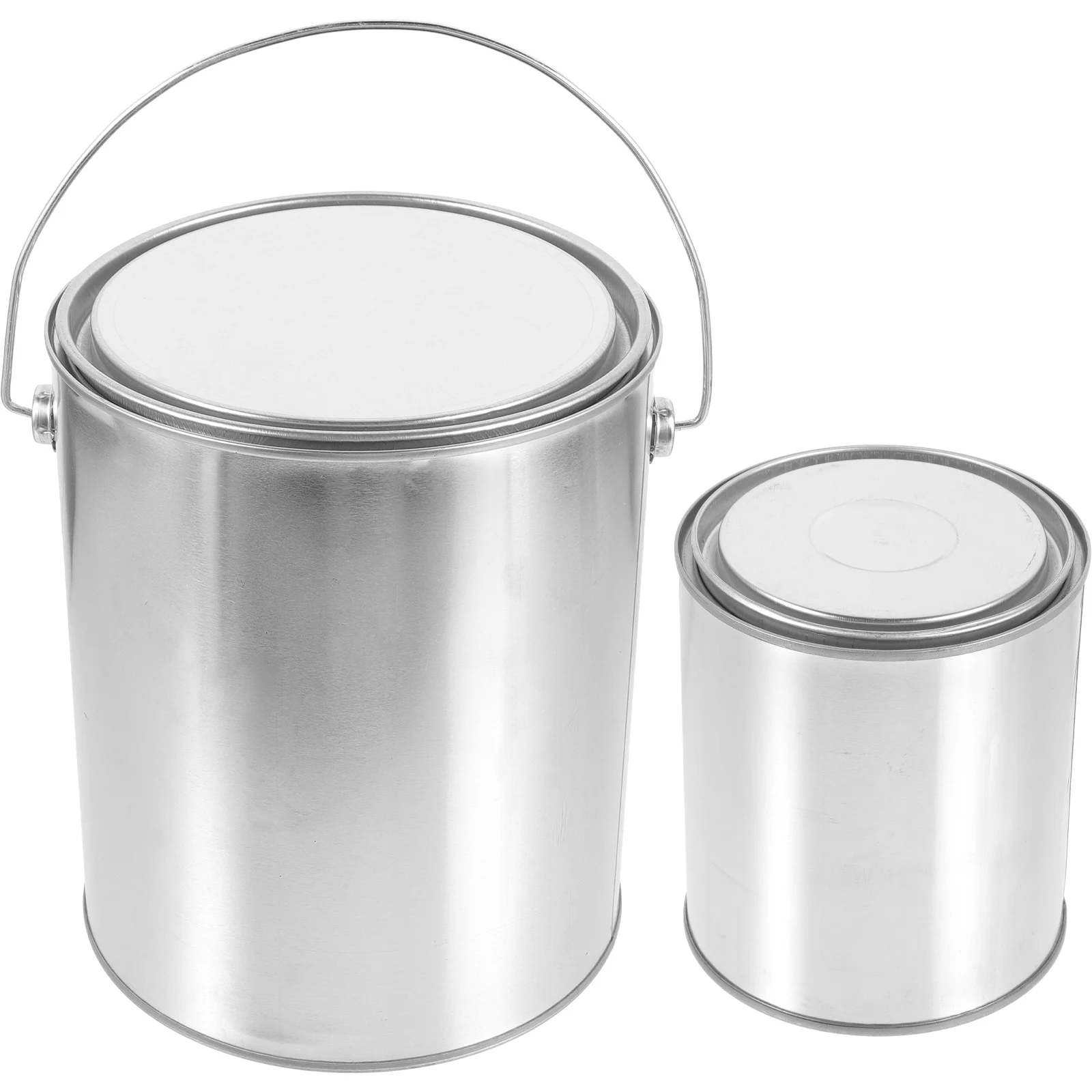 2 Pcs Paint Can for Storage Oil Sealing Cans Conure Food Airtight Cereal Containers