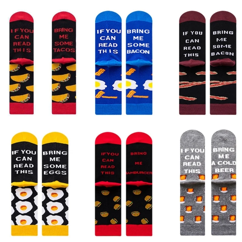 

Read This Socks Funny Saying Tacos Bacon Eggs Beer Hosiery Gift