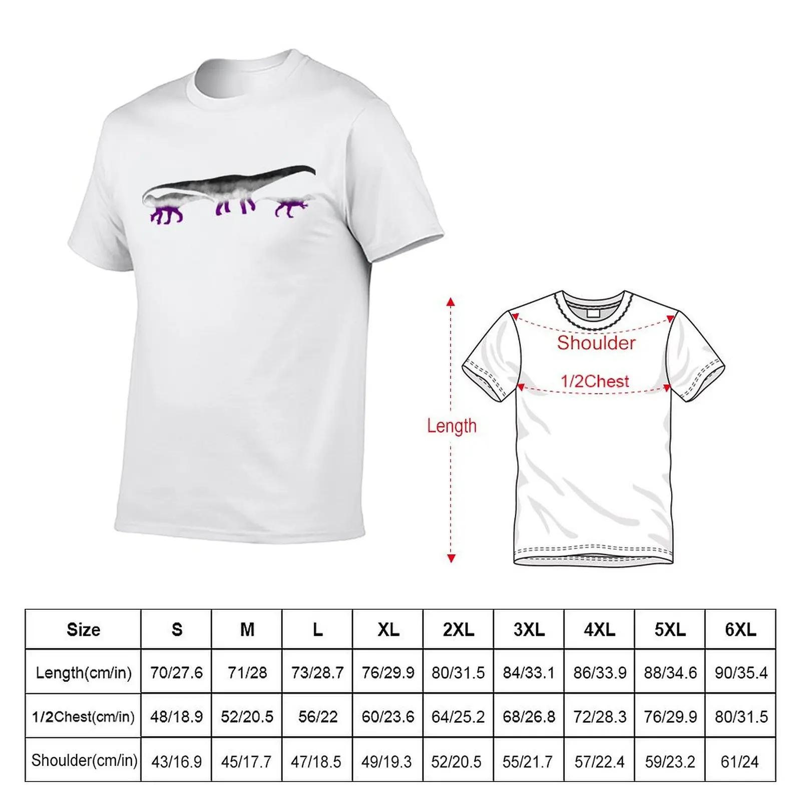 Asexual Pride Dinosaurs T-Shirt plain customizeds shirts men graphic