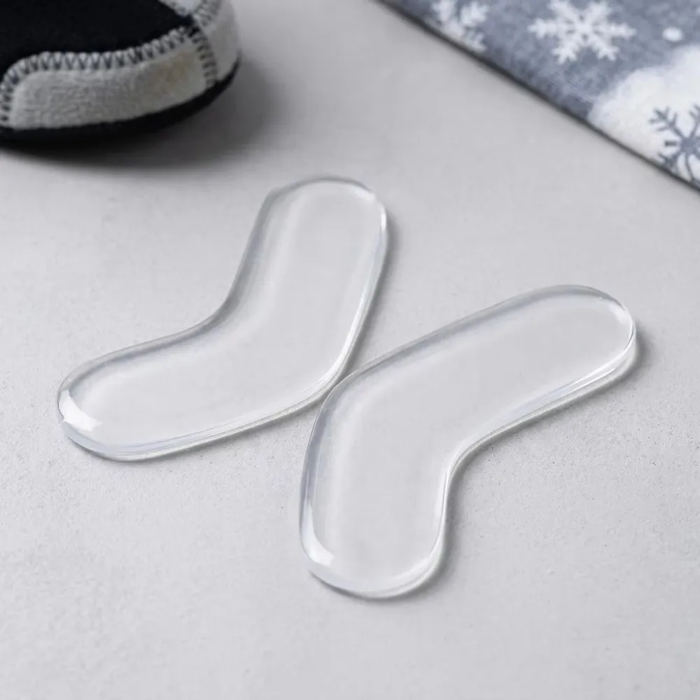 Gel Cushioning Gel Pad for Ski Boots Curved Breathable Polyester Ski Boots Heel Protector Durable Adhesive