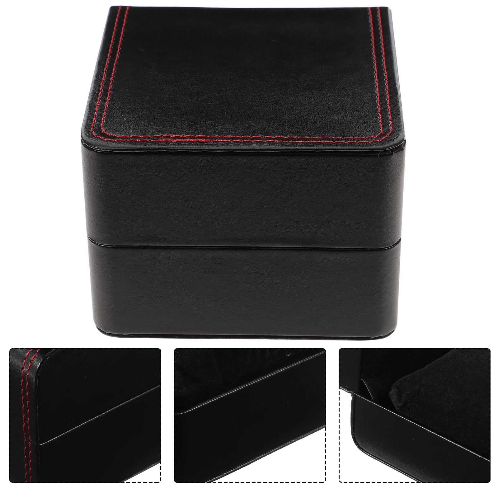 Caja de regalo para reloj Simple, cubierta elástica de PU, caja de almacenamiento para reloj de pulsera, caja de embalaje de joyería