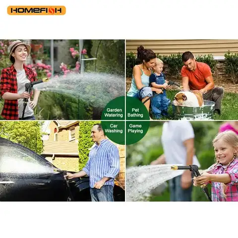 High Quality Flexible Expandable Garden Hose High Pressure Nozzle Spraye Washer Gun Car Wash Hose Expandable Garden Water Hose