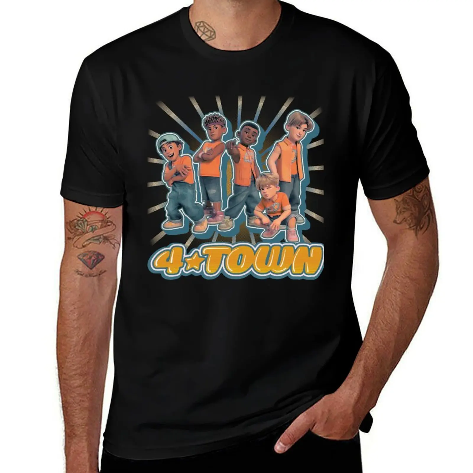 4 TOWN T-Shirt man t shirt cotton high quality men t shirt cotton 100% T-Shirt