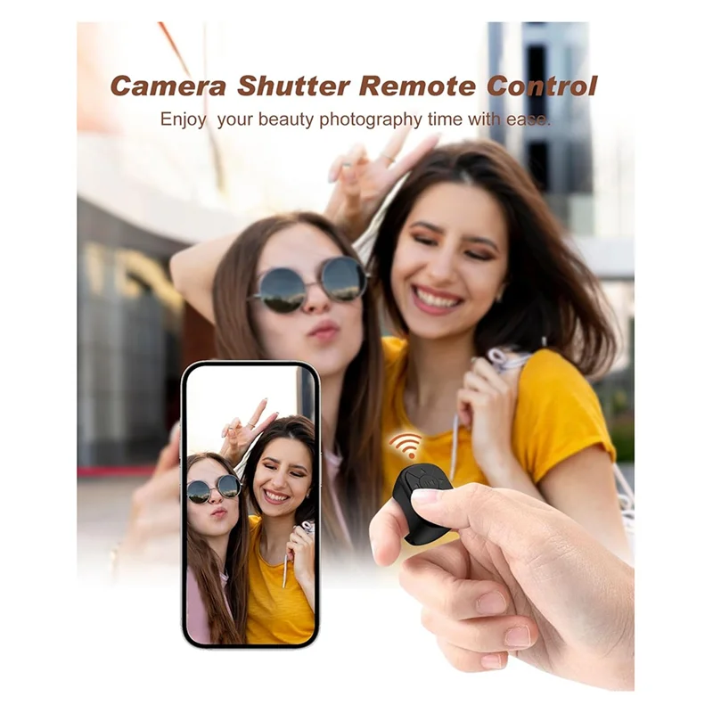 AA84 Scrolling Ring Remote Control For Tiktok,Bluetooth Page Turner For Smartphone,Camera Shutter Short Video