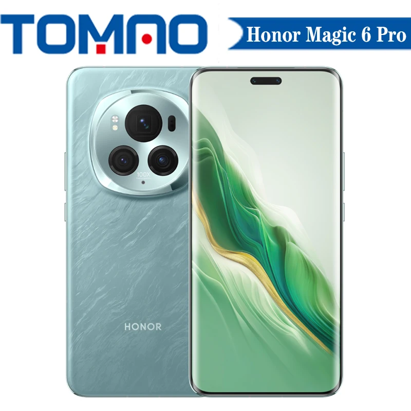 Honor Magic 6 Pro 5G 휴대폰, 5600mAh 배터리, 80W 6.80 인치 OLED, 120Hz, 50MP, 후면 3 개 카메라, 구글 플레이 NFC, 정품 신제품