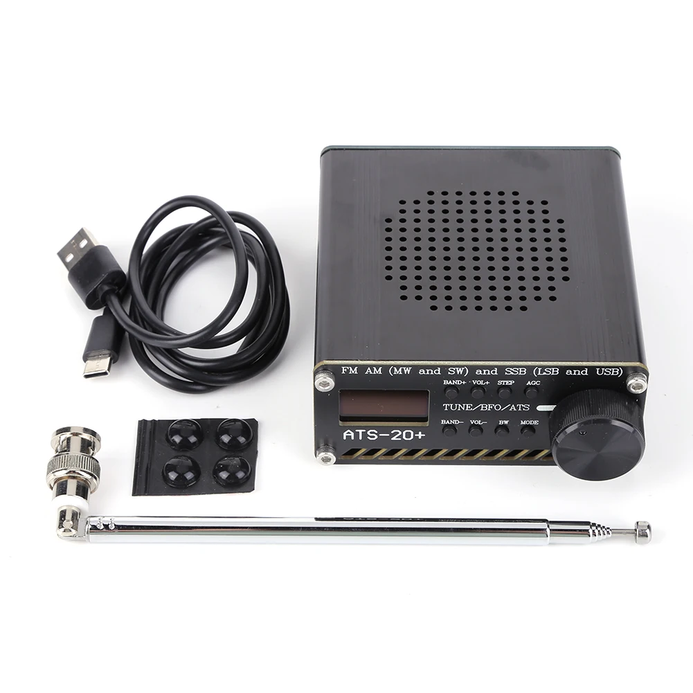 ATS-20+Si4732 Full Band Receiver Scanner 0.96 Inch OLED Screen FM AM SSB Scanner FM AM MW&SW SSB LSB & USB with Antenna