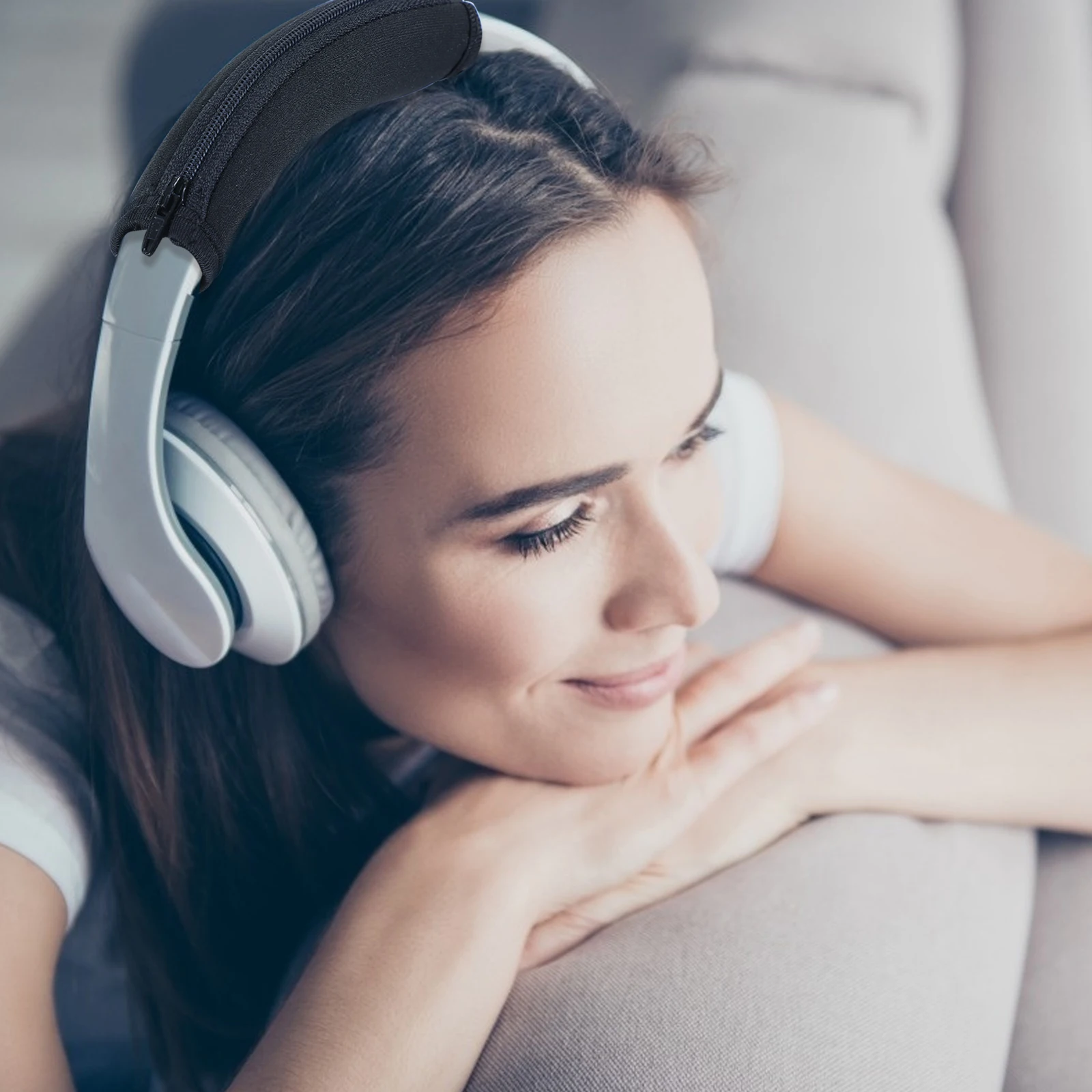 

Headphone Headband Cover Replacement For Wh-1000Xm2 Xm3 Durable Soft Cushion Pad Earphone Protective Sleeve Shockproof Design