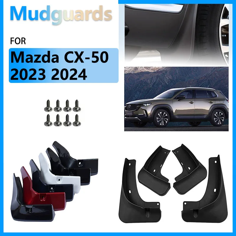 

ABS Mud Flaps For Mazda CX-50 CX50 CX 50 2023 2024 Accessorie Mudguards Car Front Rear wheel Splash Guards Fender Parts Sticker