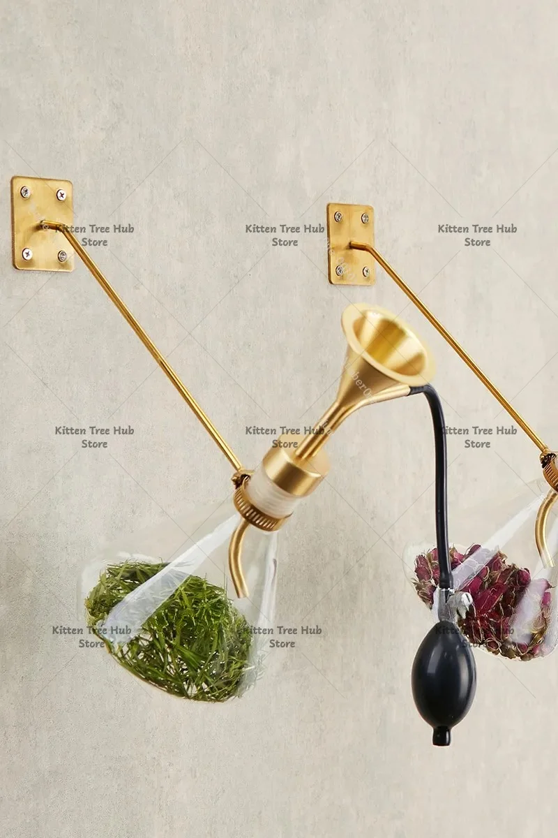 Fragrance smelter, essential oil, fragrance bottle, glass fragrance test device, taste experience device hanging on the wall