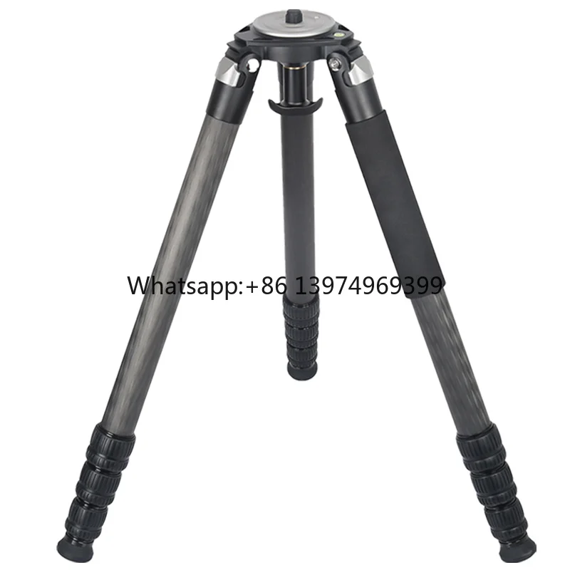 Professional Heavy Duty Telescoping Horizontal Camera Carbon Fiber Tripod Stand Twist Lock  Design 30Kg Load Capacity