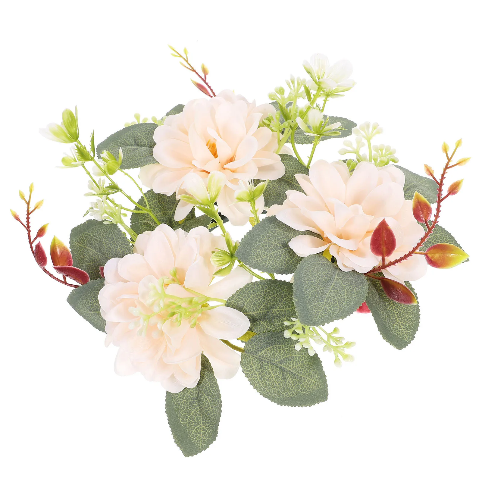 

Artificial Floral Wreath Ring For Wedding Decor Party Table Centerpiece Spring Flower Wreath Home Decoration