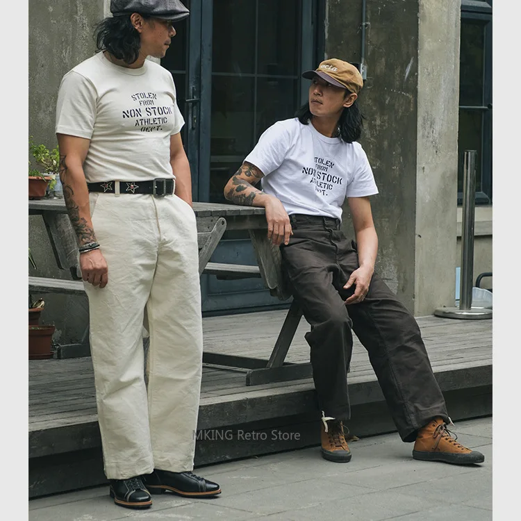 

NON STOCK Heavy 300g Cylindrical Short-sleeved T-shirt Without Side Seams Men's Solid Color Thickened T-shirt