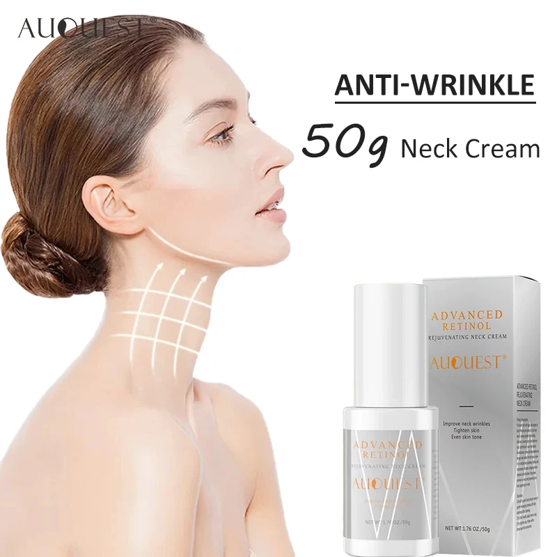 Retinol Anti Wrinkle Neck Cream Lift Firm Smoothing Moisturizing Cream Face Neck Brightening Smooth Fine Line Skin Care 50g