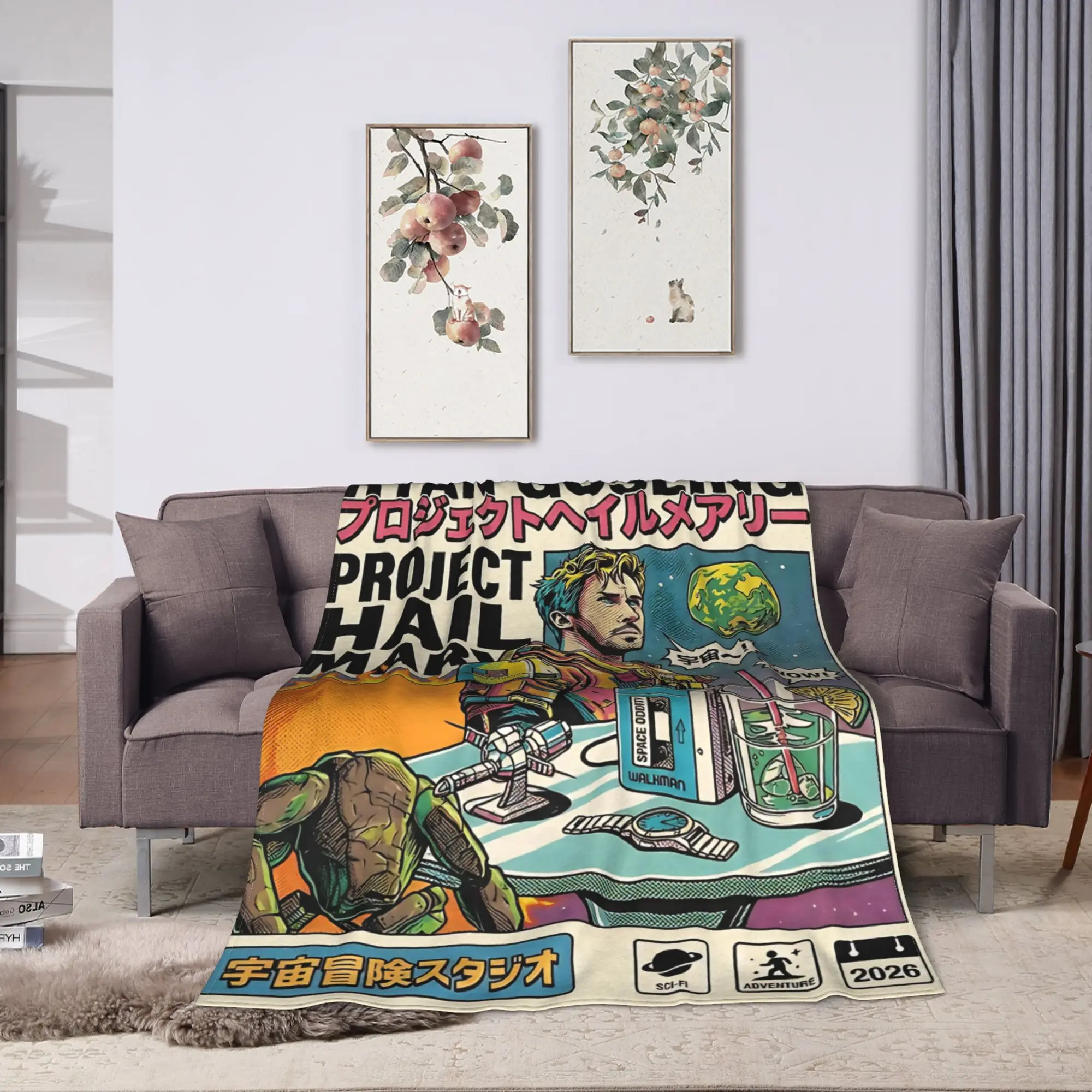 Project Hail Mary Flannel Blanket Autumn  Warm Soft Bedding Throws for Children Home Decor Street Trend Bedspread Sofa Bed Cover