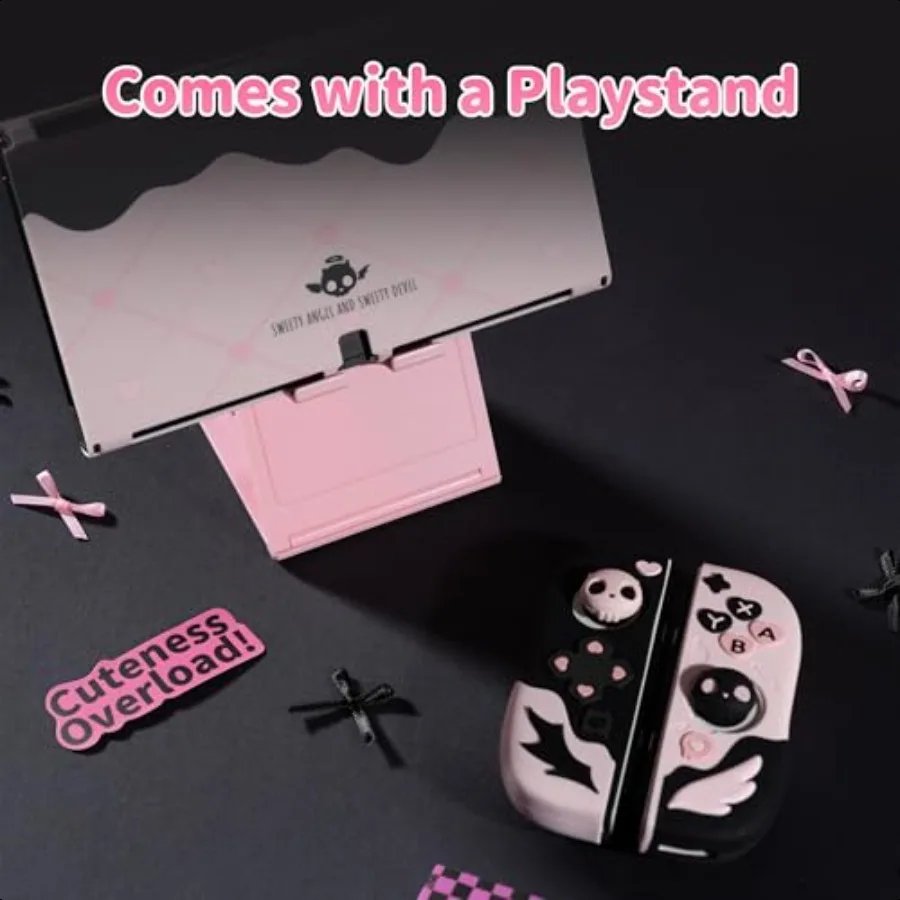 Capa protetora para interruptor OLED modeloAntiScratch Slim Cover Case compatível com interruptor OLED Separável Soft Silicone Shell com