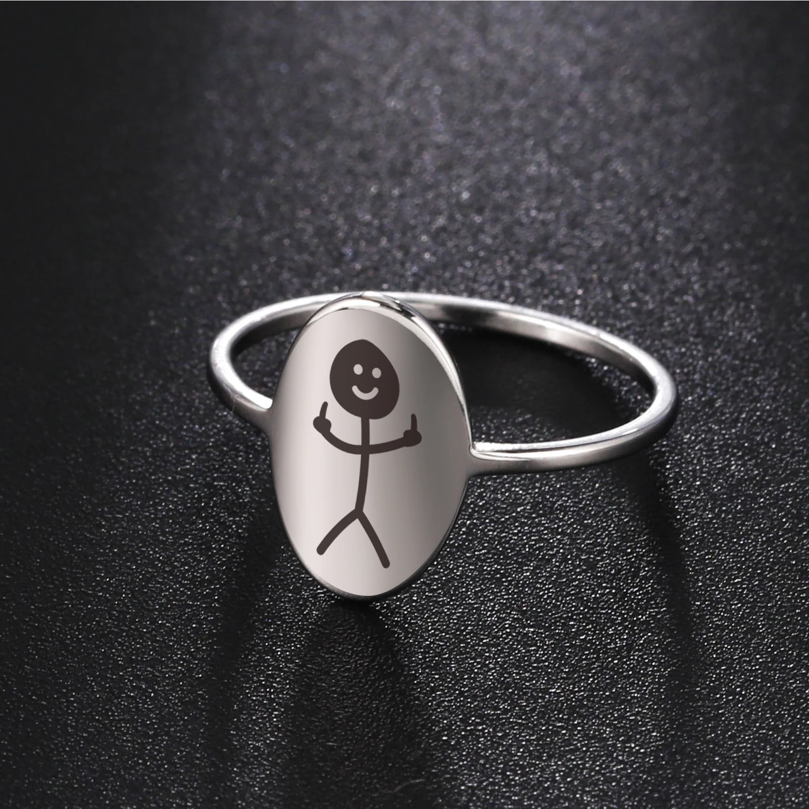 Skyrim Hip Hop Doodle Halskette für Männer Frauen Edelstahl Lange Hals Kette Mode Mittelfinger Stickman Schmuck Neu – Detail 24