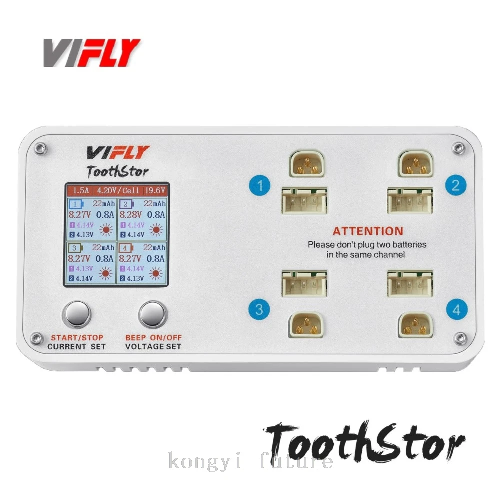 

VIFLY ToothStor 4 Port 2S Balance Charger with Storage Mode for RC Freestyle Cinewhoop Drone DIY Parts
