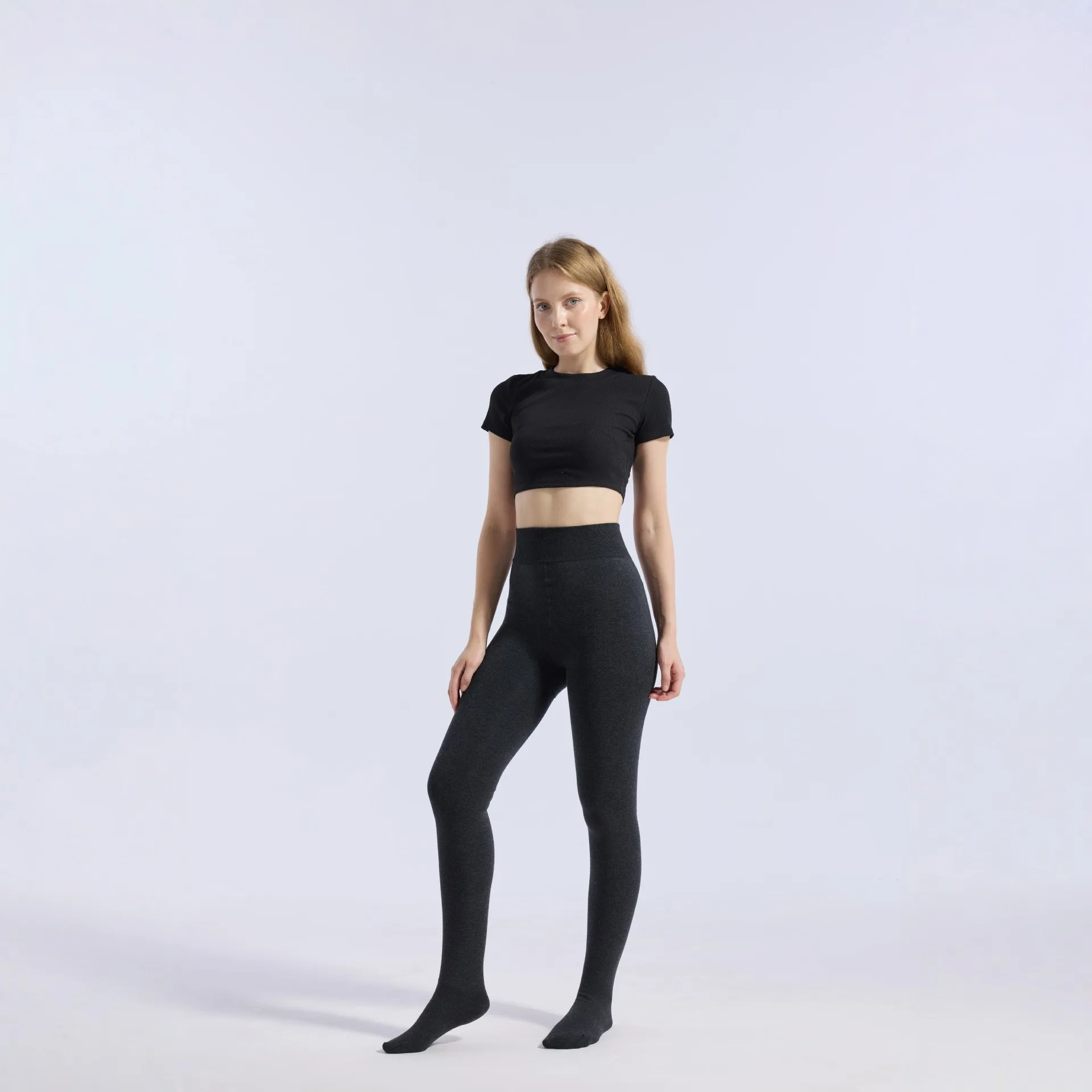 2026 Women Wool Cotton Thermal Tights High Waist Thickened Leggings 200g 300g 400g Super Elastic Winter Warm Slimming Pantyhose