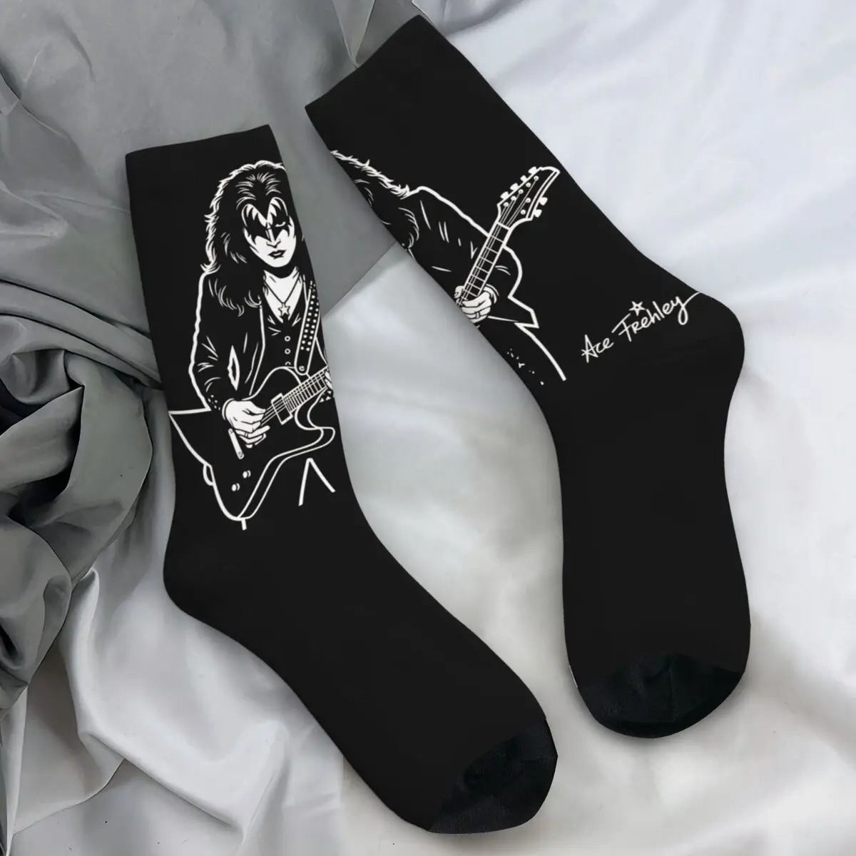 

RIP Ace Frehleys Stockings Graphic Leisure Socks Autumn Non Skid Socks Adults Men Running Comfortable Socks