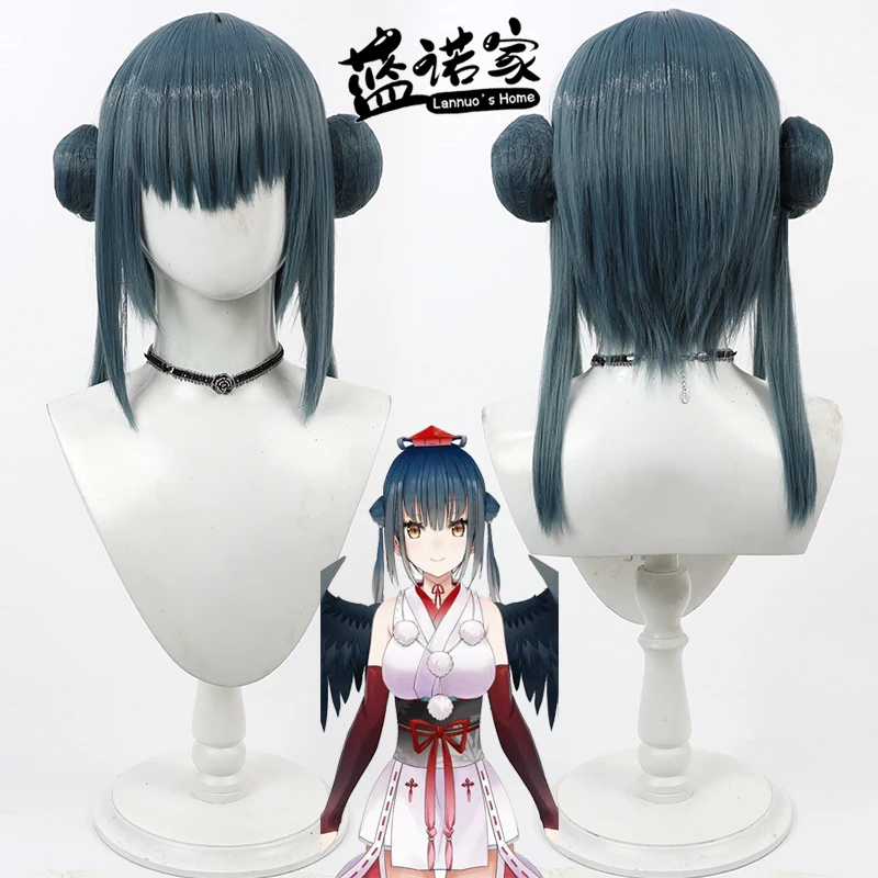 Virtual YouTube Vtuber Rukata Yamakami Cosplay Wig Halloween Carnival Party Props Synthetic Hair Heat Resistant Fiber + Wig Cap