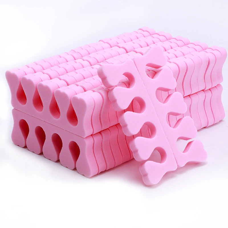 50/100/200Pcs Soft Nail Art Toe Separators Fingers Foots Sponge UV Gel Polish Beauty Tools Manicure Pedicure Pack Nail Kits