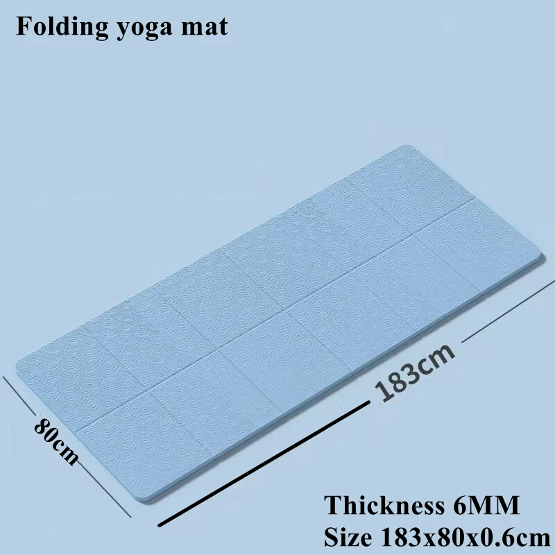 

Folding Mat 6mm Thick Widen Portable Yoga Mat 183*80cm Foldable Easy Storage for Travel Yoga Pilates Home Exercise Floor Mat