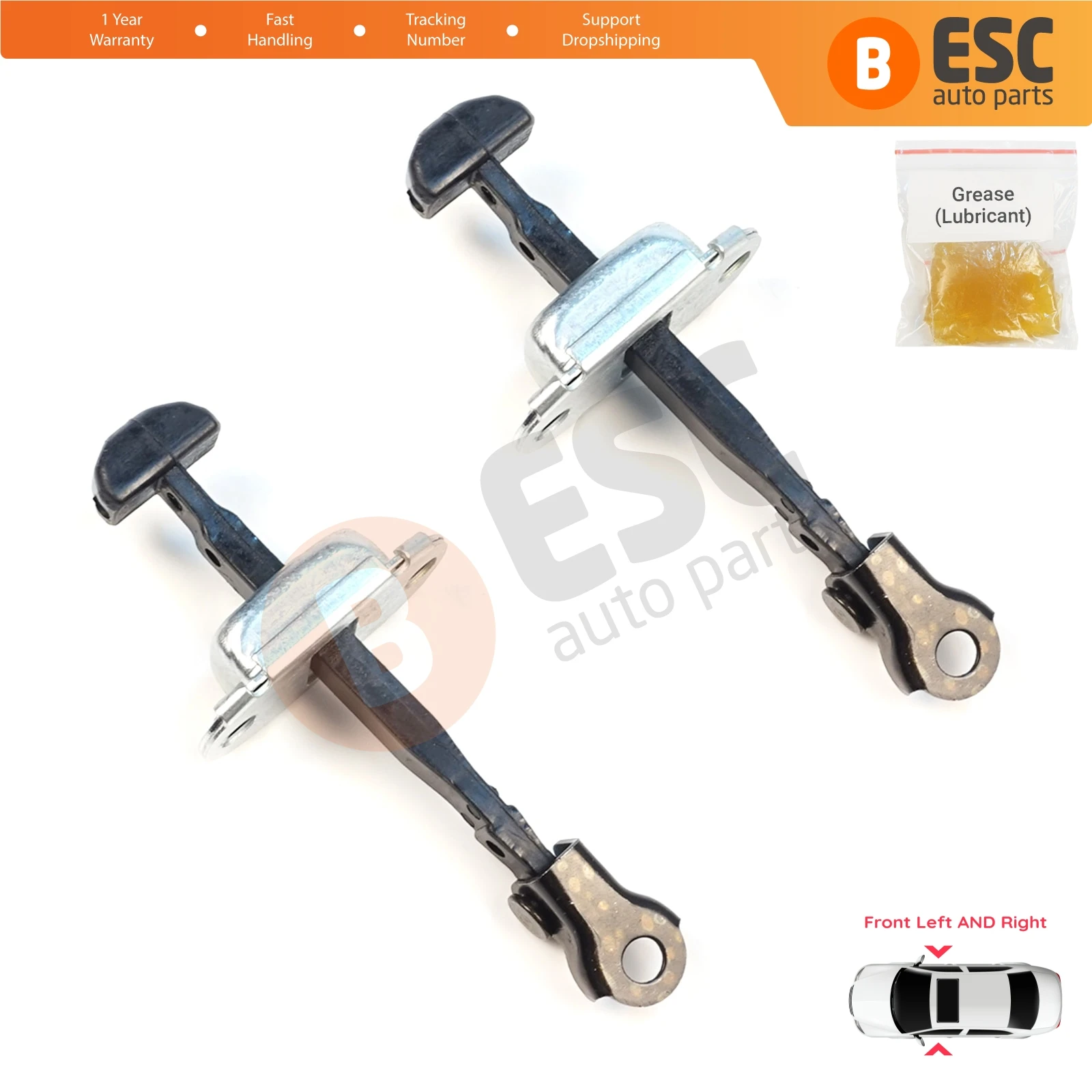 EDP1675-1 2X Voordeur Scharnier Rem Stop Assy Limiter voor L200 Triton 4 KA KB 2004-2018 Pajero Sport 2 KH KG 5702A080