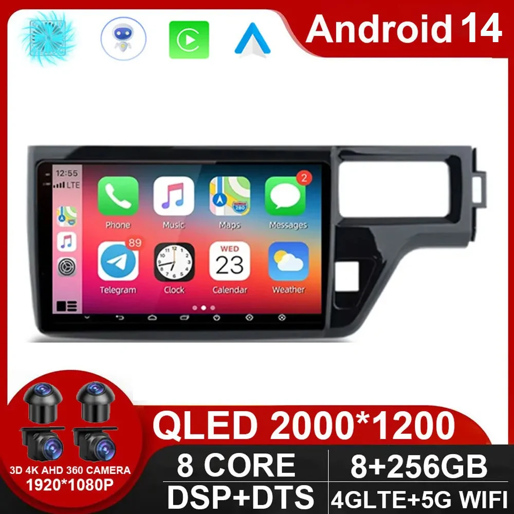 For Honda Stepwgn 5 2015 - 2021 RHD Car Radio Multimedia Video Player Navigation stereo GPS Android 14 No 2din 2 din dvd