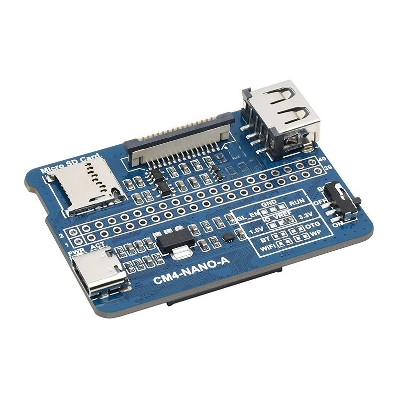 Type-A Ultra Mini Base Board Compute Module 4 Expansion Board Compatible with CM4 Same Size Development Substrate
