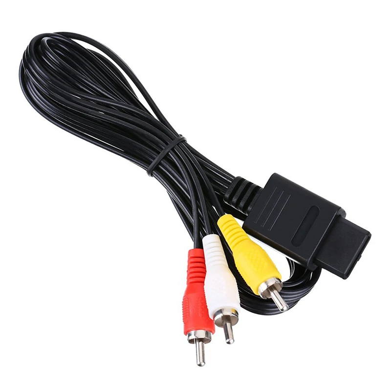 

1.8m For Nintendo 64 Audio Tv Video Cord Av Cable To Rca For Super Nintend Game Cube N64 Snes