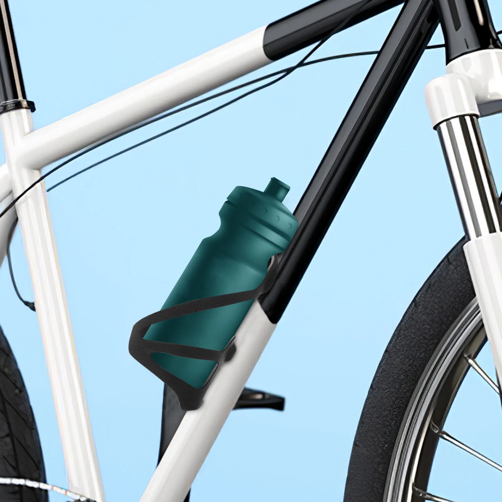 ألياف الكربون دراجة زجاجة ماء قفص 74 مللي متر خفيفة الوزن آمنة حامل الطريق دراجة الدراجات حامل الكأس الحد من الاهتزاز زجاجة ماء #4