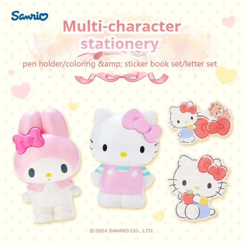 Sanrio Characters Series My Melody Cinnamoroll Kuromi Hellokitty Makeup Brush Storage Cute Pen Holder Stationery Ornament Gift