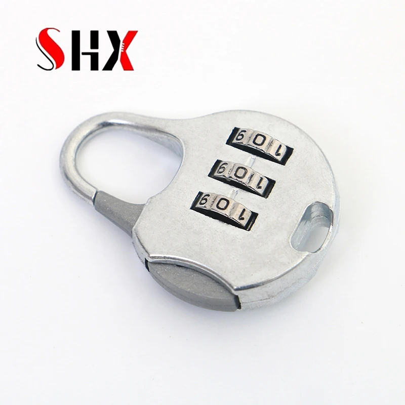 Mini glossy combination padlock car clothes lock suitcase lock wardrobe school bag luggage gym home lock