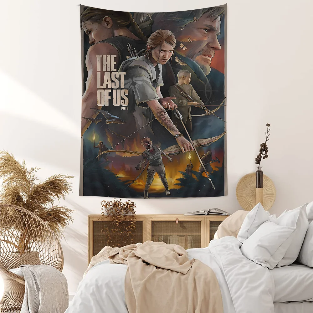 Game The Last Of Us Cartoon Tapestry Wall Hanging Decoration Household Home Decor