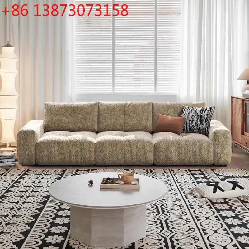 Pixel sofa Italian minimalist large sitting depth movable function sofa high backrest living room fabric sofa