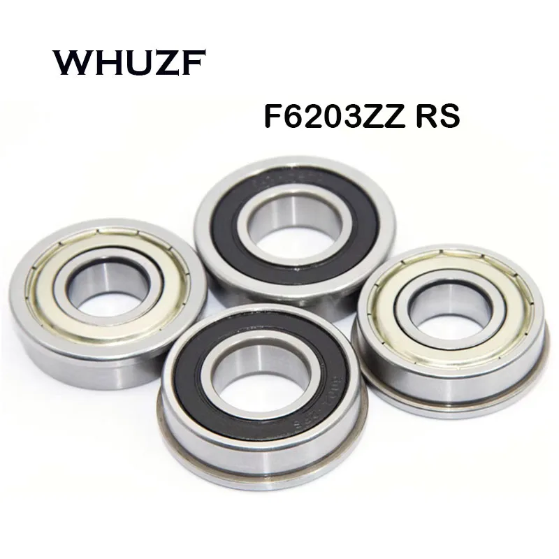 flange Bearing F6203 F6203RS F6203ZZ 17x40x12 Flange ABEC-7 Miniature Deep Groove Garden Trolley Ball Sealed Wheelbarrow Bearing