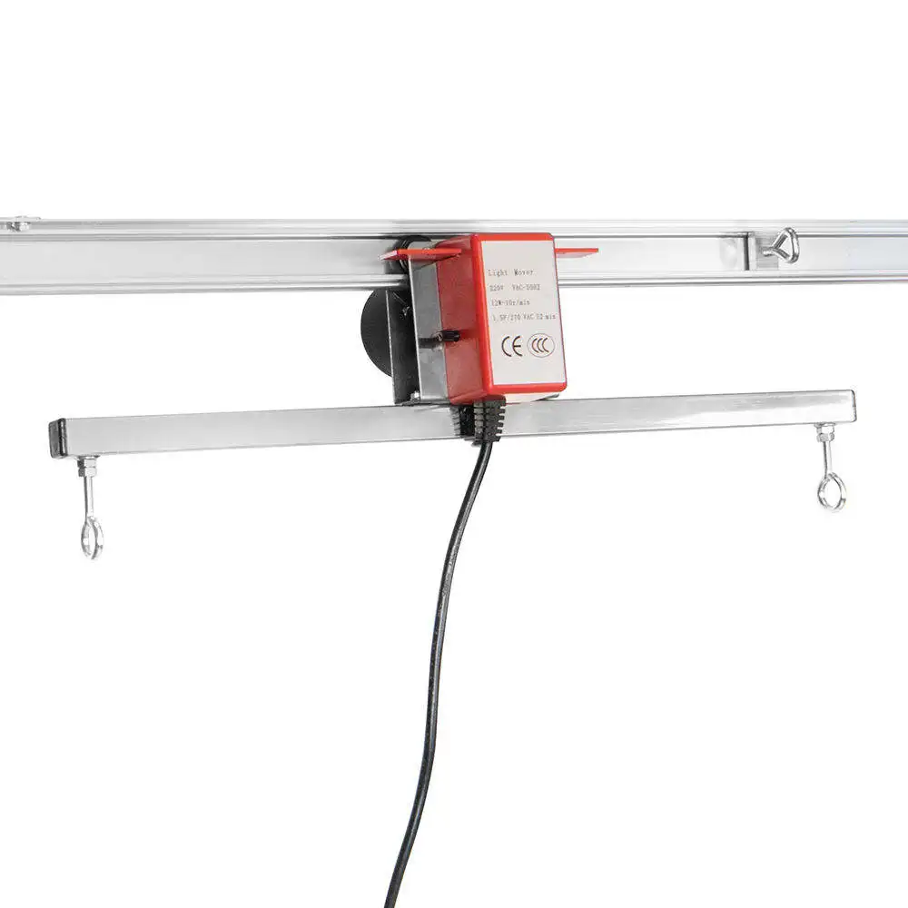 Adjustable IP65 Aluminum Alloy Rail Grow Light Mover, Indoor Plant Growing System Track Rail for Grow Light Movement