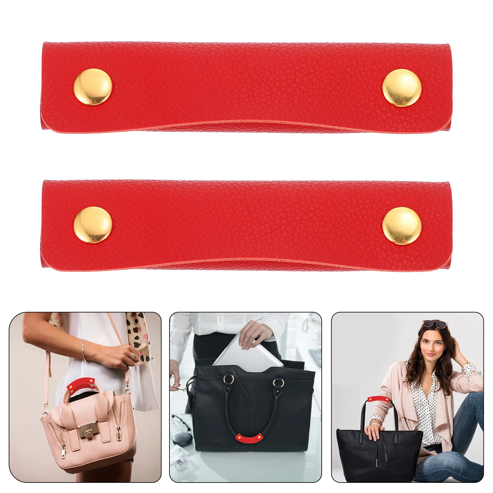 

2Pcs PU Bag Handle Covers Durable Hand Protectors for Luggage Duffel Shopping Tote Grocery Bags PU Handle Covers