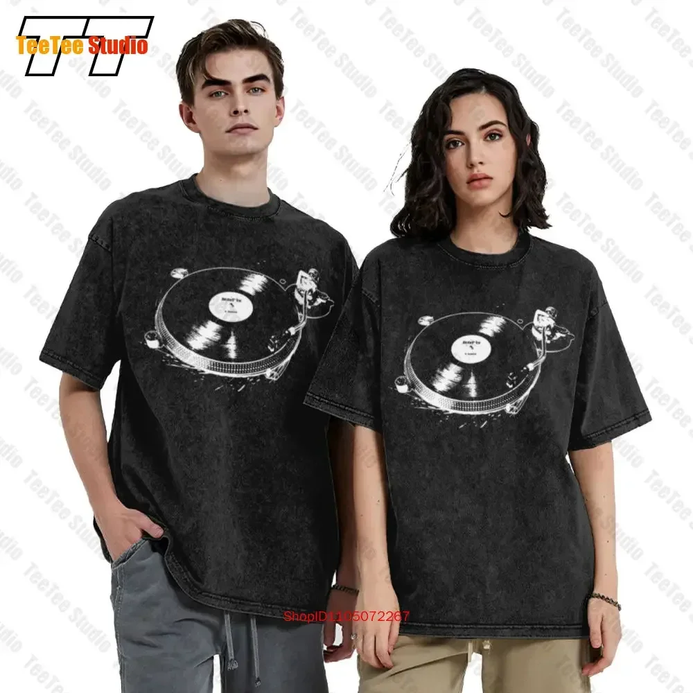 Turntable Art Dj Classic Hip Hop Technics 1200 Mpc Mixer Vinyl Record Vintage Oversized T-Shirt Tee 3ZOQ