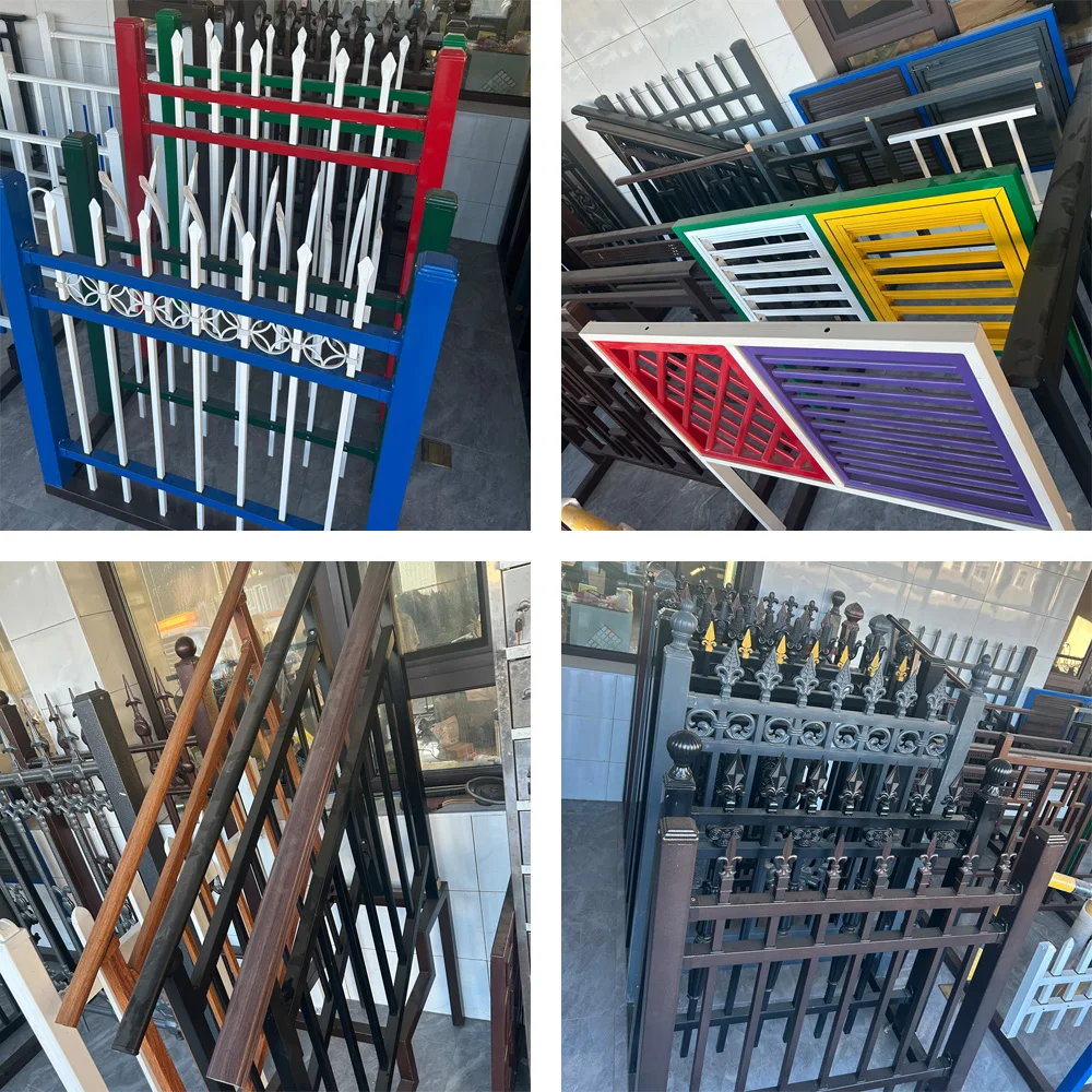 التخصيص حديقة بناء الفن الدرابزين المعدنية سياج المجلفن الصلب/سبائك الألومنيوم في الهواء الطلق ساحة الدرابزين