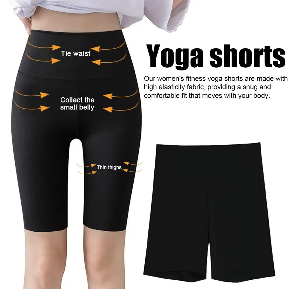 

Women Sports Short Yoga Legging Shorts Quick Drying Squat Proof High Waist Fitness Tight Shorts For Cycling Workout Gym Sho K2L8