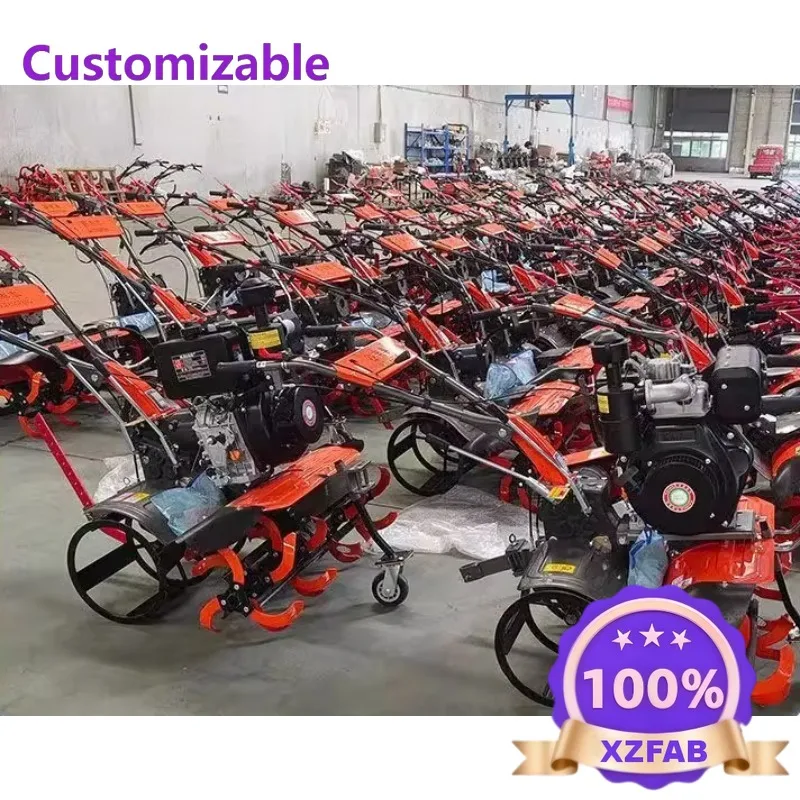 Factory Direct 2026 Direct-connect four-wheel drive micro-tillage machine self-propelled rotary tiller