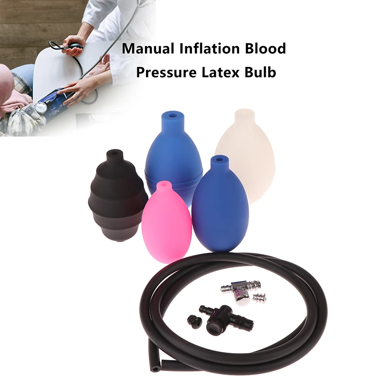 PVC Inflator Bulb Air Pump For Sphygmomanometer Blood Pressure Monitor Handheld Health Care Accessory Ball Plastic/Metal Valves