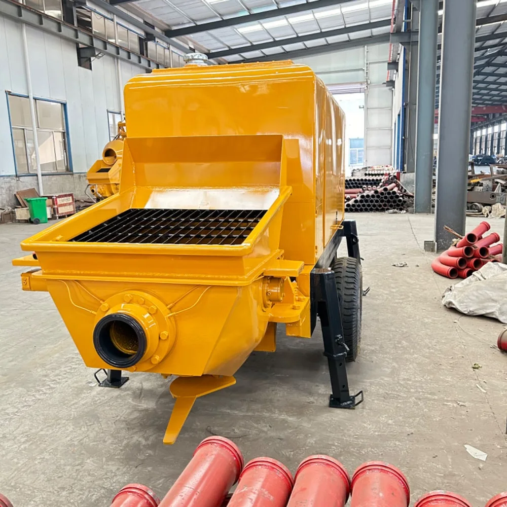 YG Customized China Stationary Concrete Pump Diesel Cement Pump with Reliable Engine and PLC for House Use or Engineering Struct