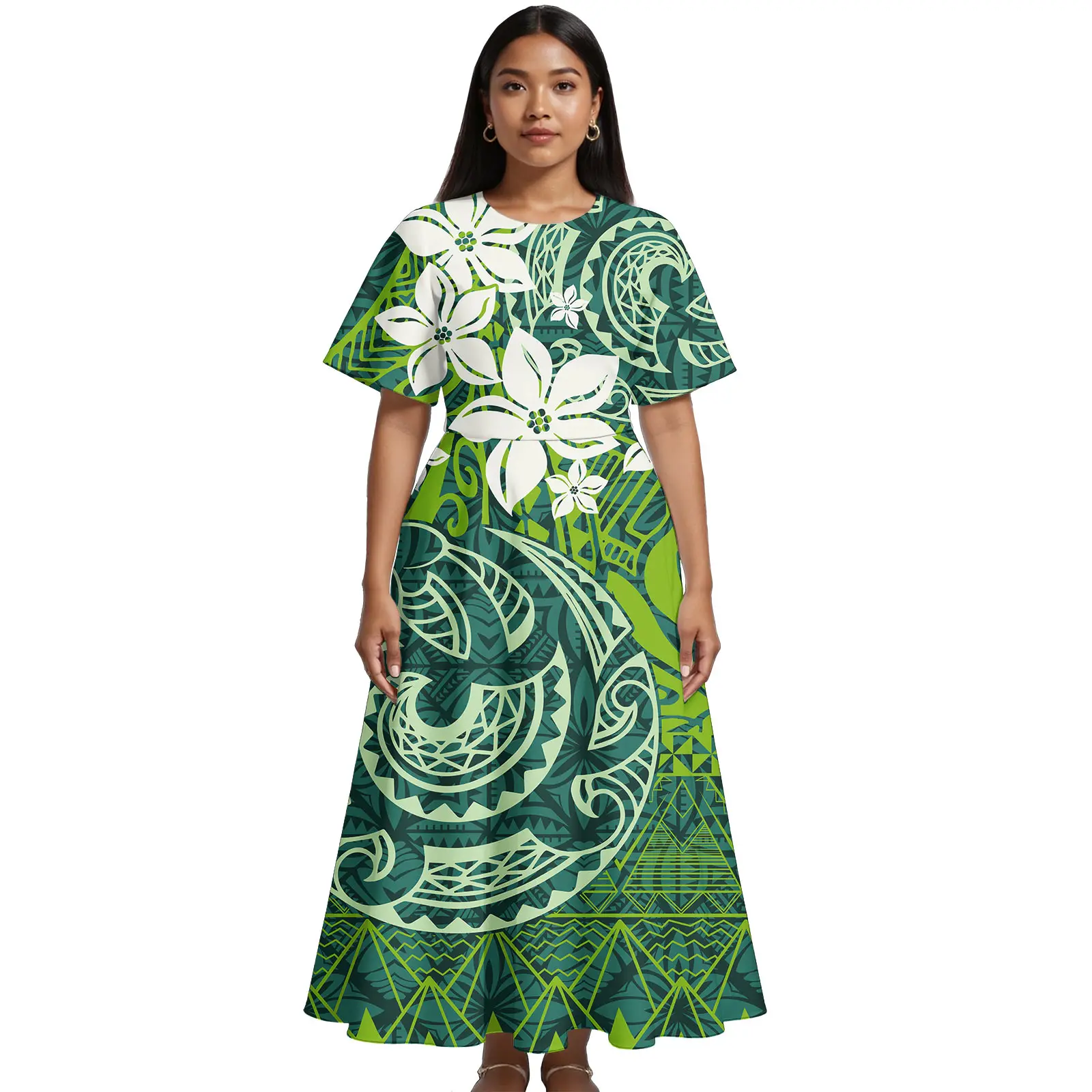 

Платья для выпускного вечера Платье Pacific Island на заказ Самоа Полинезийское племенное платье макси Длинные повседневные платья Женская одежда больших размеров