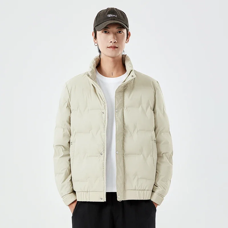 

New Outdoor High-quality Solid Color Stand Up Collar Down Jacket Comfortable Breathable Windproof Warm Trendy Durable Jacket